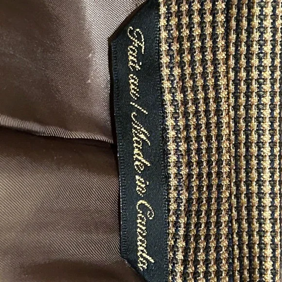 Vintage Jack Victor Brown and Black Print Wool Sport Coat